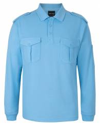  Epaulette Polo, Long Sleeve
